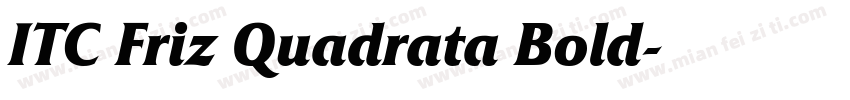 ITC Friz Quadrata Bold字体转换